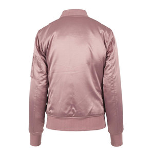 Vestes bomber en satin de haute qualité pour femmes, streetwear féminin, légères, manches longues, col montant, fermeture éclair, veste en satin de soie - Product Image 2