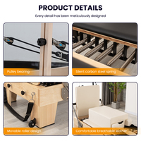 Reformer de Pilates en bois d'érable blanc de luxe, machine d'entraînement professionnelle pour la maison et les salles de sport personnelles