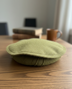 Gorro Pakol Tradicional Peshawari Chitrali, Hecho a Mano con Lana, para Hombre y Mujer, Cálido para Invierno, Estilo Étnico, Color Verde Salvia - Product Image 1