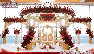 Nuevo Diseño de Mandap para Decoración, Ideas y Diseño de Mandap Moderno para Ceremonia de Boda, Mandap Tradicional Hindú de Madera para Matrimonio en Irlanda - Product Image 5