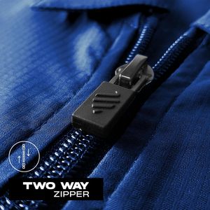Chaleco de trabajo azul para hombre con cremallera, manga corta, con bolsillos, de poliéster de secado rápido, informal, para verano. - Product Image 6