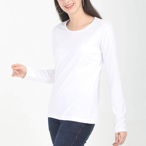 เสื้อยืดแขนยาวผู้หญิง ผ้าฝ้ายพรีเมี่ยม นุ่มสบาย ระบายอากาศได้ดี ทรงลำลอง ดีไซน์คลาสสิก เหมาะสำหรับสวมใส่ในชีวิตประจำวัน - Product Image 3