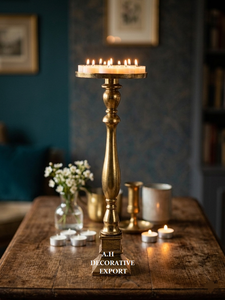 Luxury Metal Pillar Candle <b>Holder</b> Tall Wedding Table Centerpiece Stand Silver Finish Flower Stand Elegant Banquet Events Decor - Product Image 6
