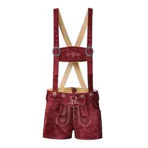 ชุดเลเดอร์โฮเซินบาวาเรียนแท้สำหรับผู้หญิง กางเกงขาสั้นหนังกลับพรีเมียมสำหรับเทศกาลอ็อกโทเบอร์เฟสต์ - Product Image 3