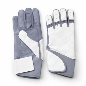 Gants de baseball unisexe professionnels en cuir de vachette de protection des mains de couleur blanche et grise pour la pratique du frappeur, nouvel arrivage - Product Image 6