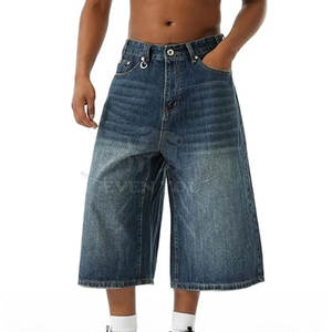 Pantalones Cortos Casuales Urbanos para Hombre, Estilo Jeans, Corte Holgado, Cómodos para Uso Diario - Product Image 4