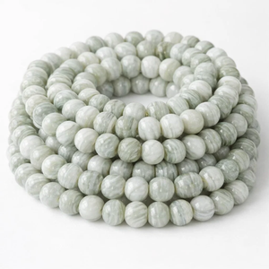 Guirnalda de Cuentas Sueltas de Vidrio Verde Claro de Primera Calidad |   Disco Pulido Estilo Disco de 16-18mm, Hilo de 8 Pulgadas para Manualidades DIY, Bodas y Festividades - Product Image 1