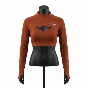 Women Fashion Breathable Shrug <b>Long</b> <b>Sleeve</b> Crop Casual Workout <b>Tops</b> Breathable Yoga Workout <b>Gym</b> Bolero - Product Image 1
