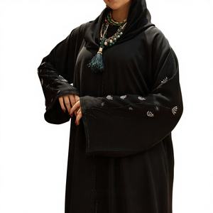 Hermoso Kaftan Abaya de Dubái, Hecho a Mano en Turquía, Largo hasta el Suelo, Manga Larga, Tela Suave y Transpirable, Corte Holgado, Informal, para Fiestas - Product Image 1