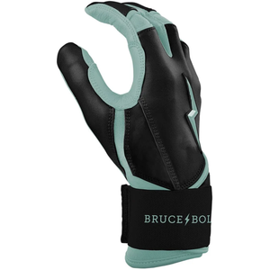 Guantes de Béisbol Personalizados de Cuero Sintético Negro y Verde Menta con Soporte para Muñeca y Cierre de Gancho y Bucle para Mano Izquierda/Derecha - Product Image 3