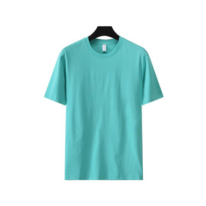 เสื้อยืดคอกลมแขนสั้นผู้ชายผ้าฝ้าย 100% สีทูโทน สกรีนโลโก้ด้านหน้าตามแบบ OEM ระบายอากาศได้ดี แห้งเร็ว เหมาะสำหรับออกกำลังกาย - Product Image 6