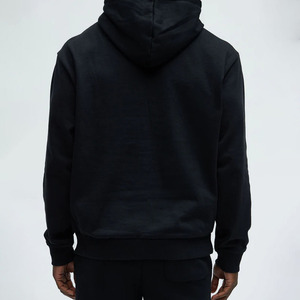 Sweat à capuche personnalisé avec logo pour homme, style streetwear d'hiver, coupe régulière, 100% coton, sweat à capuche oversize noir par Salamons Wears - Product Image 4