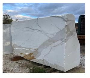Bloque de Mármol Calacatta Gold, Mármol Blanco con Vetas Doradas, Piedra Natural en Bruto para Corte de Losas, Proyectos de Diseño de Interiores - Product Image 3