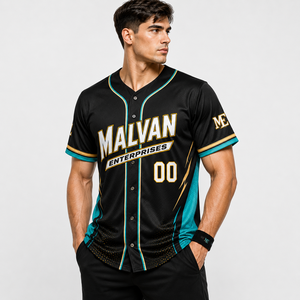 Custom <b>Baseball</b> Jersey Breathable Quick Dry Polyester Team Uniform Unisex Sportswear Name Number Logo Shirt - Product Image 1