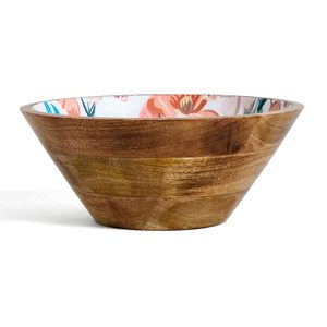 Bol décoratif en bois imprimé pour les collations, les fruits secs, la salade, bol de service multifonctionnel pour la cuisine, la table à manger, la décoration de la maison - Product Image 5