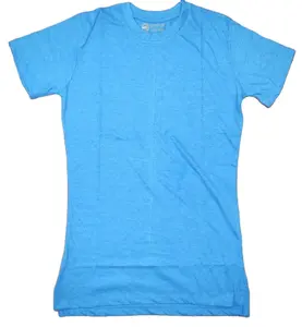 Оптовая продажа, дышащая летняя комфортная Однотонная футболка из полиэстера и вискозы