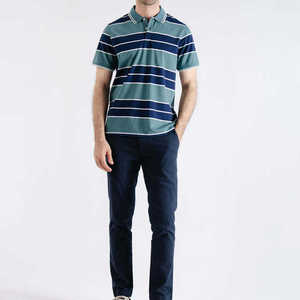 ราคาขายส่ง เสื้อโปโลชายไซส์ใหญ่ ผ้าฝ้าย 100% เสื้อโปโลชายลำลอง ทรงปกติ - Product Image 1