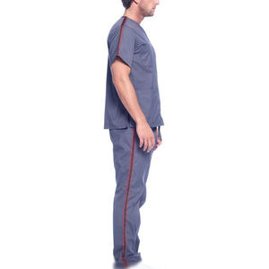 Overol de Trabajo Azul para Hombre, de Poliéster, con Ribete Rojo, Cómodo, Resistente al Polvo, con Costuras Fusionadas sin Costuras - Product Image 3