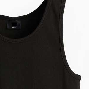 Men's Breathable 100% Cotton <b>Tank</b> <b>Tops</b> Solid Color O-Neck Casual Gym Wear Workout Knitted Plain Dyed Black <b>White</b> Gray - Product Image 2