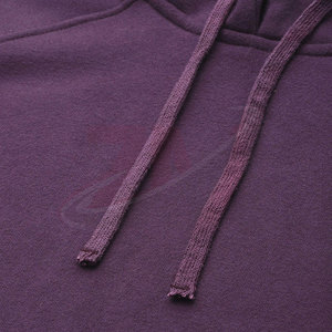 Sudadera con Capucha Morada para Mujer, 100% Algodón Tejido, Manga Larga, Color Sólido, Transpirable, Estilo Casual de Otoño - Product Image 5