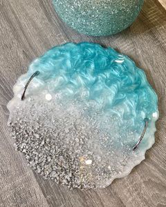Handmade <b>Ceramic</b> Luxury Art Decorative Tray with <b>Coasters</b> Eco-Friendly Washable Modern Home Decor Daily Use Food Fruit Design - Product Image 4