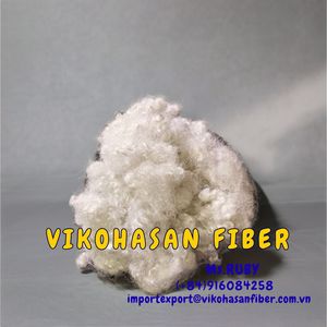 Fibre de cellulose recyclée creuse et conjuguée 15D HC blanche à bas prix Vikohasan pour jouets en peluche, oreillers, canapés, coussins, filage et béton - Product Image 2