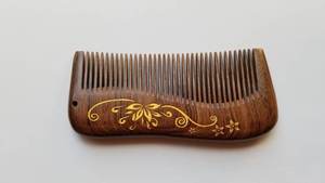 Trending Natural Wood Hair Comb With Hand Printing Design Durable <b>Beard</b> Comb for Daily Hair <b>Care</b> Use - Product Image 4