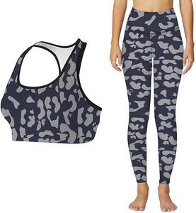 Vente flash - Ensemble de yoga pour femmes, vêtements de sport personnalisés avec logo, respirant, écologique, en spandex/nylon, nouveau, 2 pièces, legging et soutien-gorge - Product Image 1