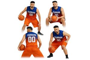 Conjunto de Uniforme de Baloncesto Personalizado, Transpirable, Unisex, de Secado Rápido, 100% Poliéster, Tallas Grandes, Diseño Impreso, Logotipo Personalizado - Product Image 3