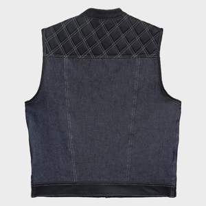 Chaleco MC Club Estilo Denim y Cuero Thunder Biker para Motocicleta - Product Image 2