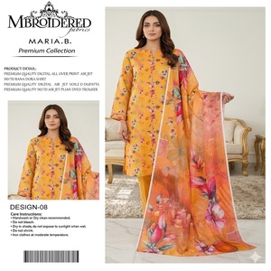 Digital Print Pakistani Salwar Kameez Suit for Women Floral <b>Shawl</b> Air Jet Voile Dupatta Ready to Wear Ethnic Wear Pakistani Suit - Product Image 2