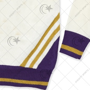 Long Sleeves College University Knitted custom unisex cardigan <b>sweater</b> - Product Image 5