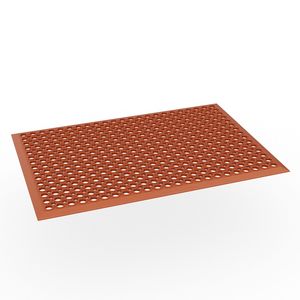 Tappeto Antiscivolo e Lavabile in PVC Rosso con Stampa Floreale 60x90x1cm, Anti-Fatica e Durevole per Camera da Letto e Uso Domestico - Product Image 2