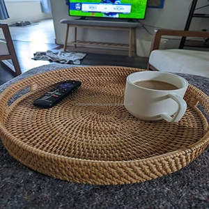 Panier tissé en rotin fait à la main fournisseur de vaisselle de luxe écologique personnalisable Restaurant hôtel café commandes en gros Vietnam - Product Image 5