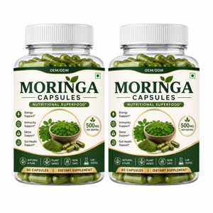 Cápsulas de Moringa Premium de 500 mg, Ricas en Vitaminas y Minerales, Suplemento de Hoja de Moringa Pura y Natural para Energía y Resistencia - Product Image 2