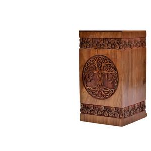 Urne funéraire Arbre de vie pour homme, artisanale, pour cendres d'adulte, urne funéraire simple pour cérémonie funéraire humaine - Product Image 1