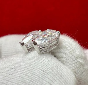 Pendientes de Perlas de Agua Dulce en Forma de Pera de 1.00 Ct a 5.00 Ct con Cierre a Presión, Estilo Vintage, para Regalos de Boda y Fiesta - Product Image 4