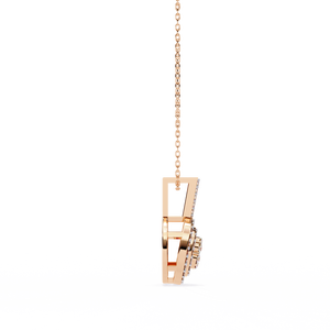 จี้เพชรทรงกลมเจียระไนแบบบริลเลียนท์  วัสดุเพชรเพาะเลี้ยง  ความใสระดับ VVS VS  เครื่องประดับคุณภาพสูงที่ยั่งยืน  สร้อยทองคำเปล่งประกาย - Product Image 6