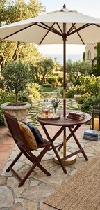 Ensemble de table pliante d'extérieur en teck, style méditerranéen, meubles de patio en bois pour jardin, terrasse de piscine - Product Image 2