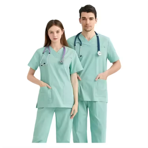 Hospital Uniforms <b>Sets</b> for <b>Doctor</b> Nurse with Breathable Fabric and Custom Embroidery Logo Scrub <b>Sets</b> - Product Image 5