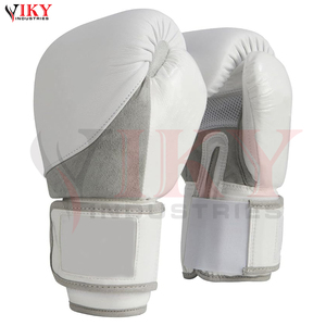 Guantes de Boxeo de Protección Multicapa de Alto Rendimiento, Marca Personalizada Blanca y Gris, OEM ODM, Calidad Premium, Etiqueta Privada - Product Image 1