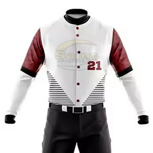 Vêtements de sport confortables et respirants en polyester pour hommes adultes, uniforme de baseball, service OEM, haute qualité, taille personnalisée, logo sur le maillot - Product Image 5