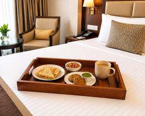Bandeja de Servir de Madera de Sheesham con Asas |   Bandeja Rústica para Desayuno en la Cama, Bandeja para Té y Café - Product Image 6