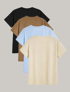เสื้อยืดคอกลมผู้ชาย แขนสั้น ทรงปกติ ผ้าฝ้าย 100% น้ำหนัก 220 กรัม คุณภาพสูง รับสั่งทำลายพิมพ์ตามแบบ ขายส่ง - Product Image 2