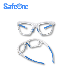 แว่นตาป้องกันดวงตาสำหรับเล่นพิคเคิลบอล SafeOne J140P Gen2 สีขาว รุ่น Comfort ไม่มีเลนส์ - Product Image 1