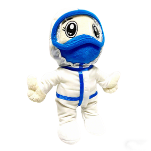Customized Cute Medical Hero Plush Toy, White Hazmat <b>Protective</b> Suit Doctor, Nurse Stuffed Doll with Blue Mask & Face <b>Shield</b> - Product Image 3