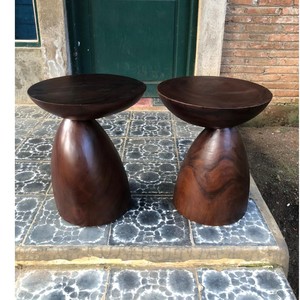 โต๊ะข้างทรงสูงทำจากไม้สักแท้ งานฝีมือสุดหรู ดีไซน์โมเดิร์นเรียบง่าย เหมาะสำหรับตกแต่งบ้าน โรงแรม และวิลล่า - Product Image 6