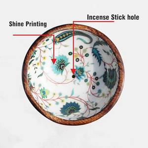 เตาเผาเครื่องหอมอินเดียทำจากไม้กระถินเทศรักษ์โลก ดีไซน์พรีเมียม พร้อมที่วางแบบปรับแต่งได้ ใช้ได้ทุกฤดู สำหรับใส่เทียน - Product Image 4