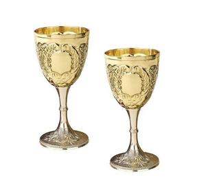 Nouveau design de gobelet en laiton pour la maison, les bars et les hôtels, verre à vin et à cocktail gravé - Product Image 1
