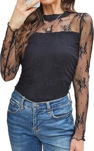 Long Sleeve Shirts Fashion Clothing <b>Turtle</b> <b>Necks</b> Sheer Ruched Going Out <b>Tops</b> Fall Outfits Slim Fit Blouses - Product Image 6